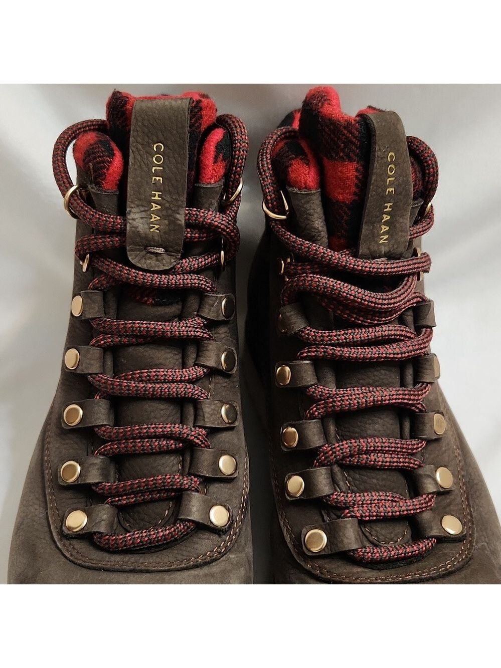 Cole Haan Grand Explore Brown and Red Suede Boots (W Size 7.5) - Picture 8 of 14